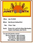 Juneteenth is an annual event held here in New Boston