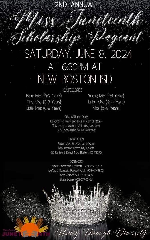 Miss Juneteenth Scholarship Pageant Miss Juneteenth Scholarship Pageant