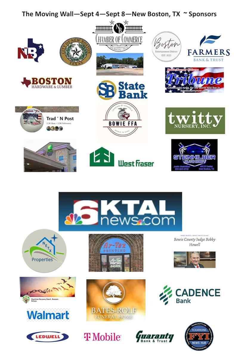 The Moving Wall Sponsors