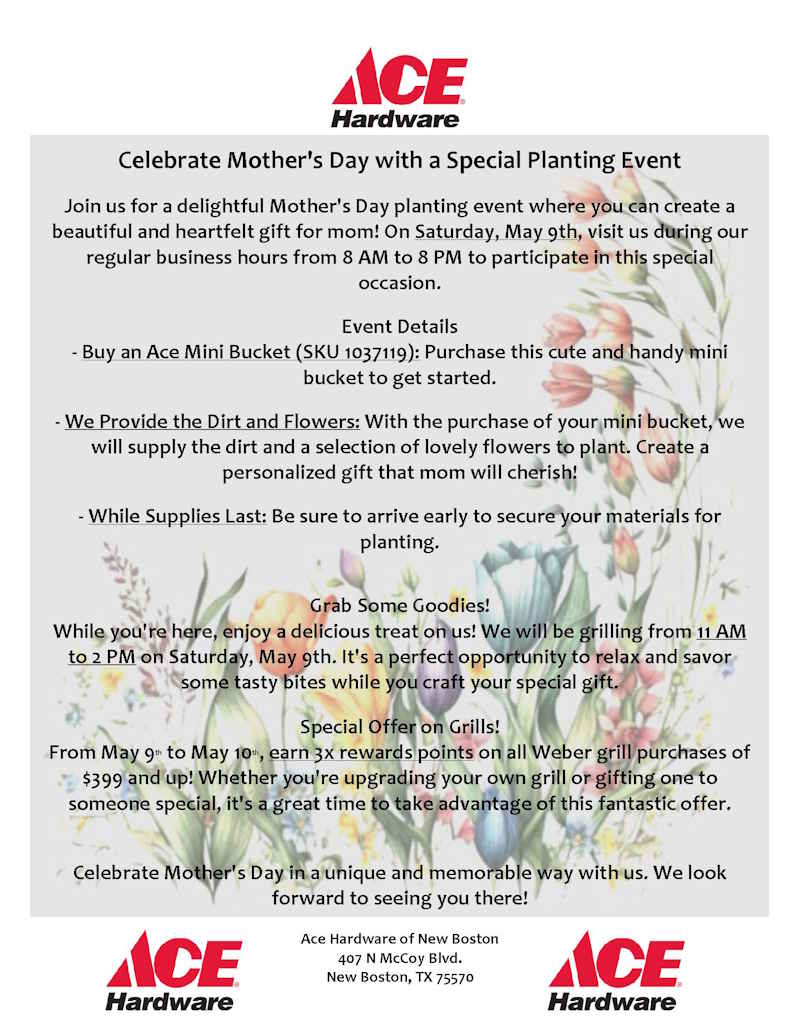 Ace Mother's Day Event