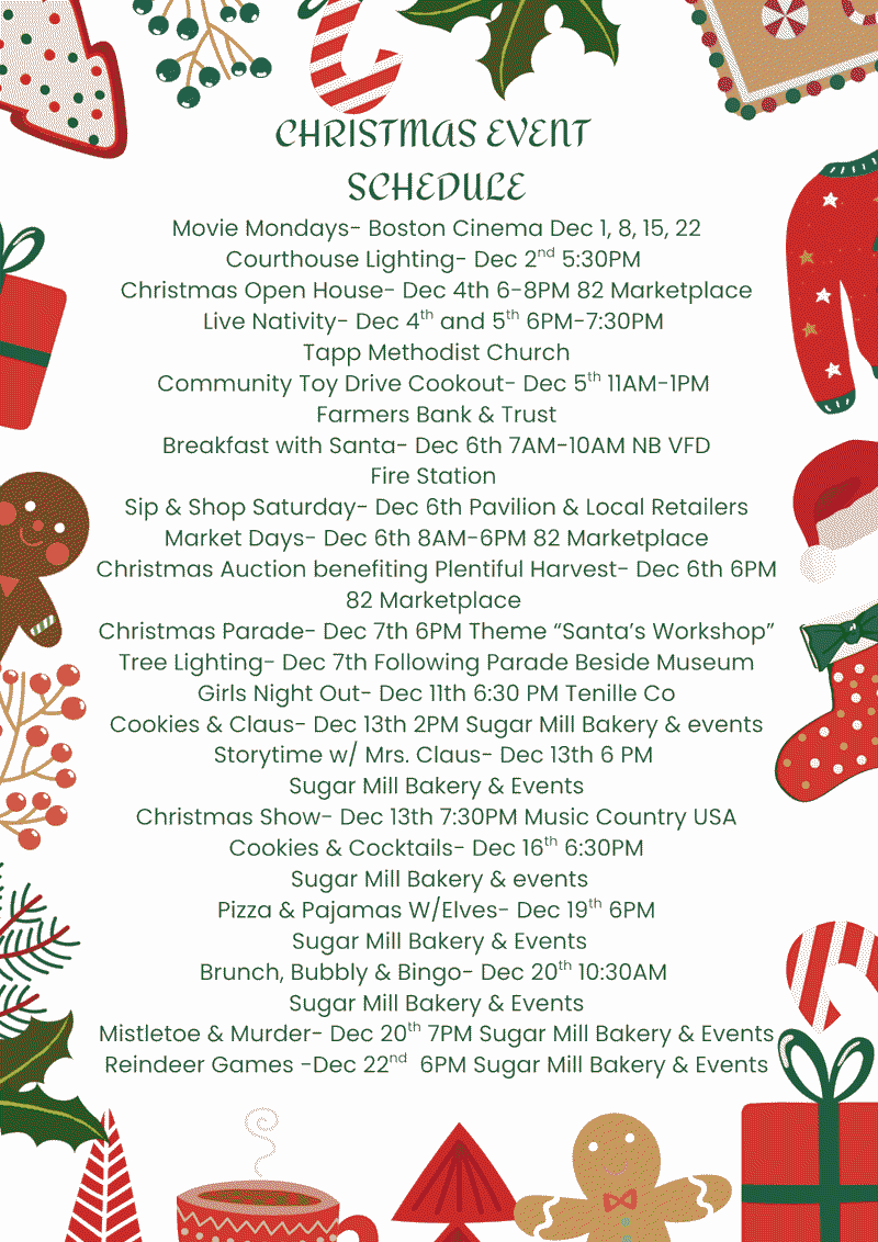Christmas Event Schedule