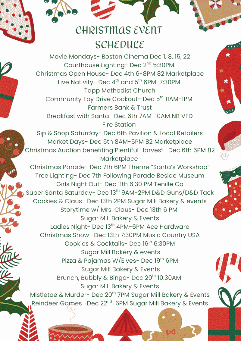 Christmas Events Schedule