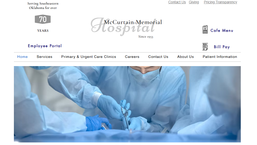 McCurtain Memorial Hospital, 1301 Lincoln Rd, Idabel, OK 74745 ~ 530-286-7623