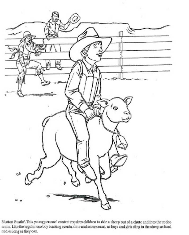 Mutton Bustin Coloring Contest
