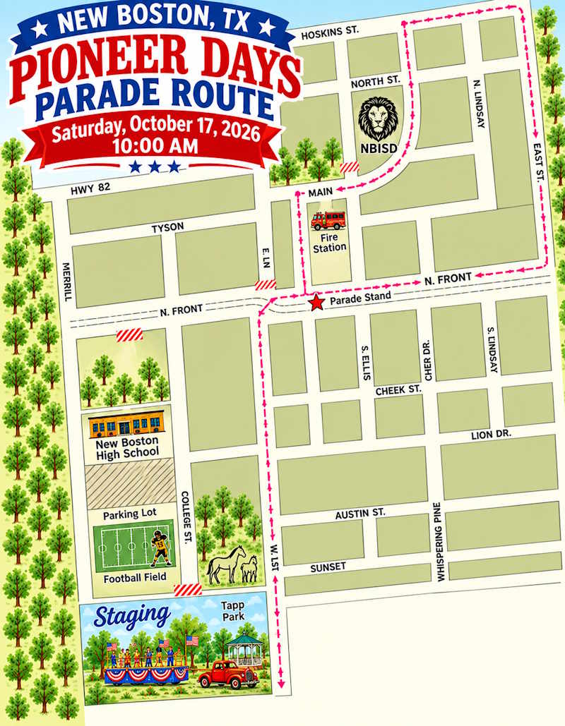 Pioneer Days Map of Parade