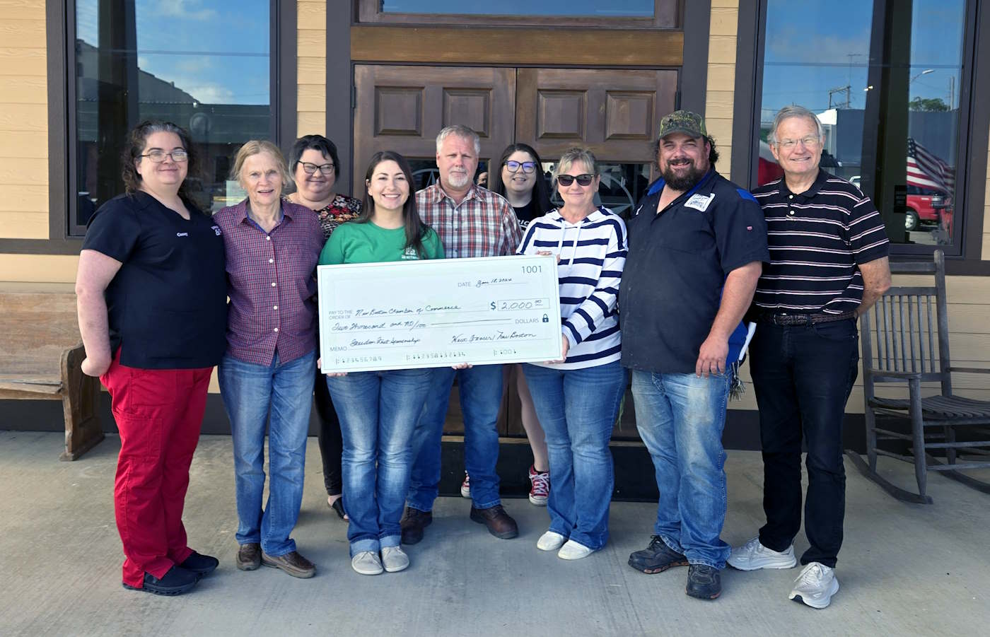 West Frazer Freedom Fest Sponsorship Check