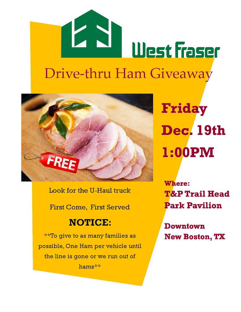 West Fraser Drive-thru Ham Giveaway West Fraser Drive-thru Ham Giveaway