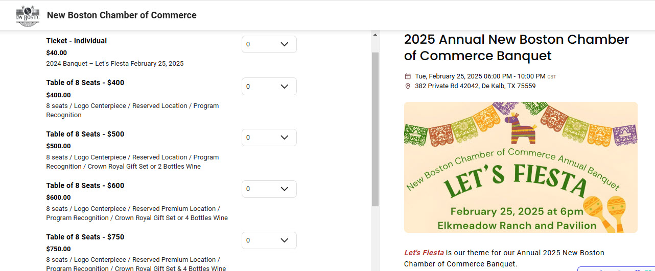 Zeffy 2025 Banquet Order Form Zeffy 2025 Banquet Order Form