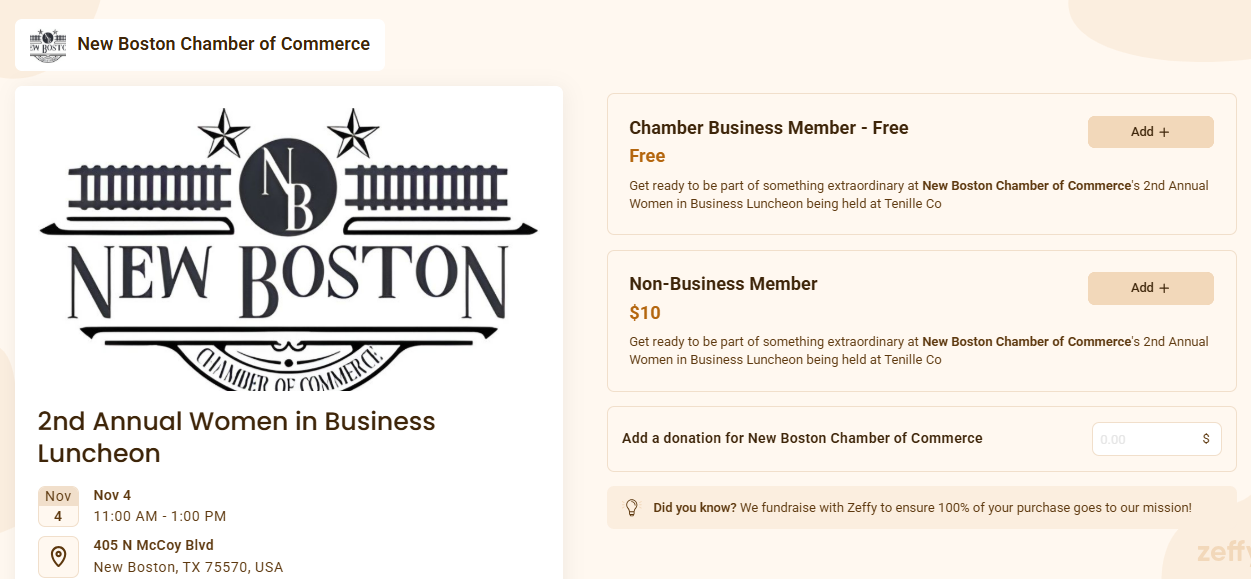 Zeffy 2025 Women in Business Luncheon