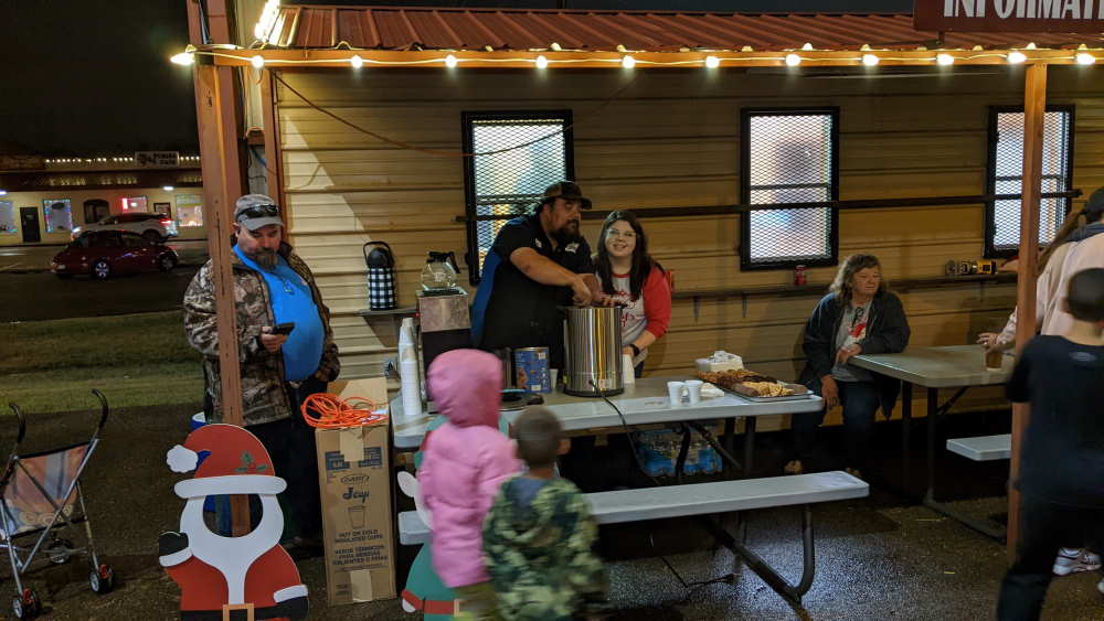 Hot Chocolate being served by Noel & Amy McLain