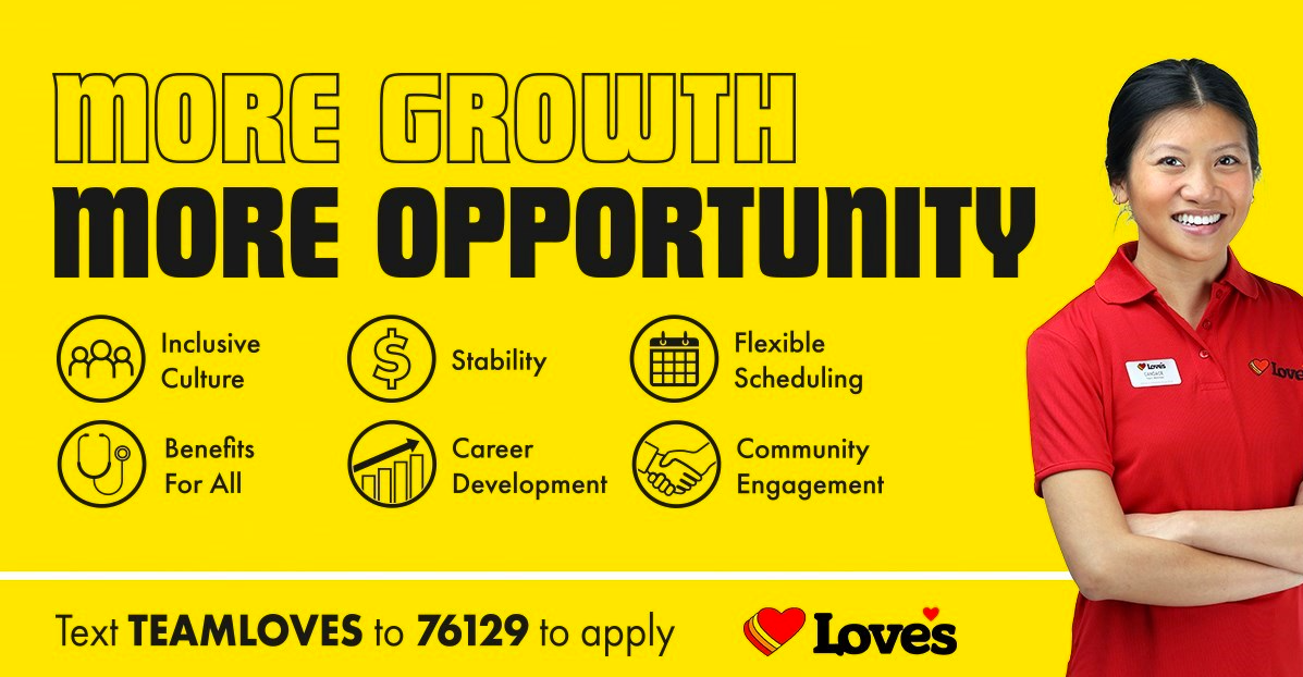 Love's Hiring Opportunities, 2980 US Hwy 82 W., New Boston, TX 75570 Love's Hiring Opportunities, 2980 US Hwy 82 W., New Boston, TX 75570