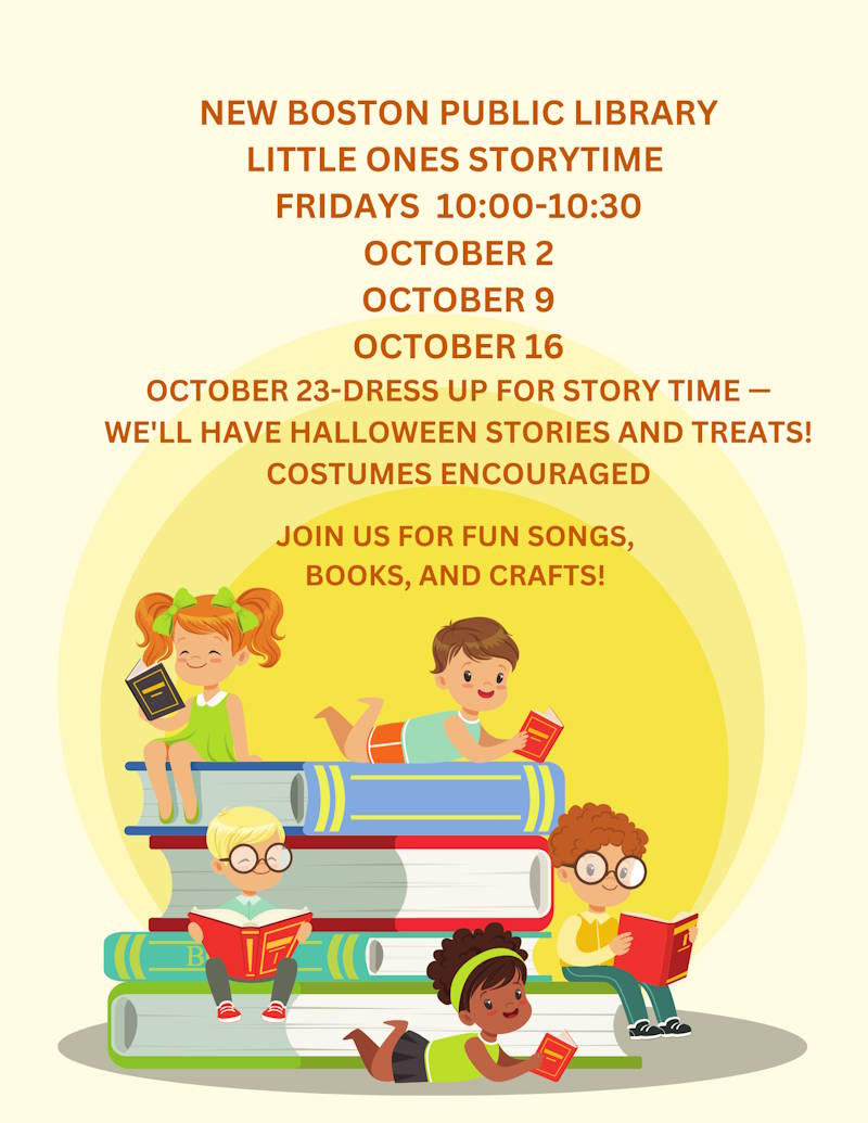New Boston Library Oct schedule