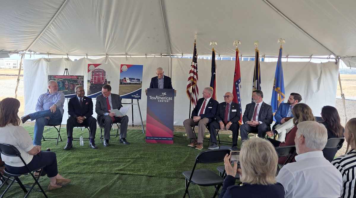 Dignitaries speaking about the Commissioning