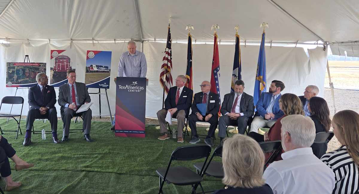 Dignitaries speaking about the Commissioning
