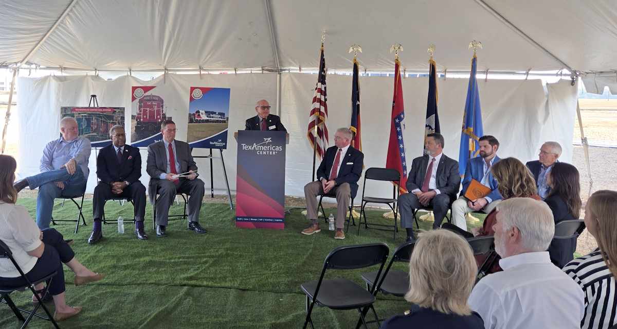 Dignitaries speaking about the Commissioning