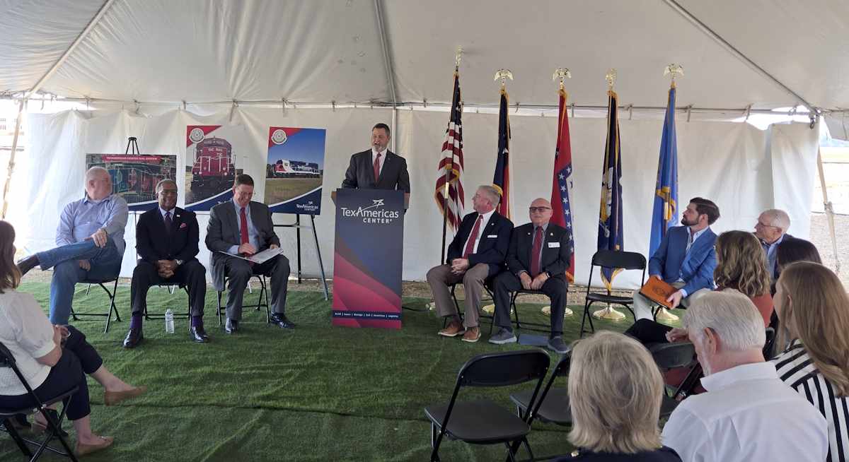 Dignitaries speaking about the Commissioning